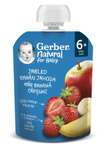 Gerber Natural Kapsička Jablko/banán/jahoda 90 g