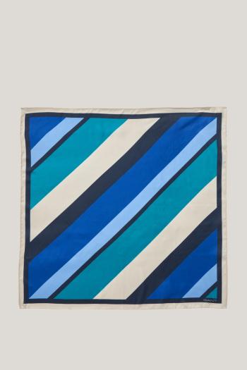 ŠÁTEK GANT STRIPED SILK SCARF RICH BLUE