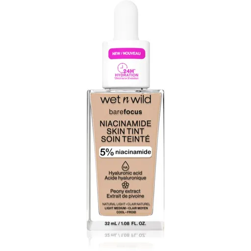 Wet n Wild BareFocus Niacinamide Skin Tint lehký hydratační make-up odstín Natural Light (Cool) 32 ml