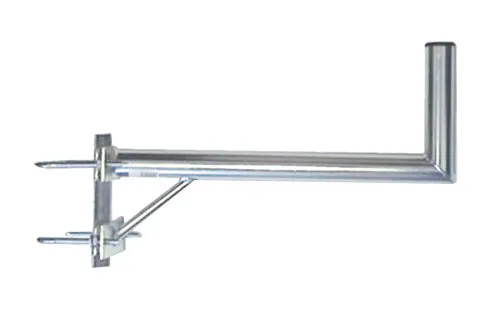 Anténní držák 50cm na stožár s vinklem/dvěma třmeny, rozteč třmenu 100mm, trubka 42/2mm, výška 16cm