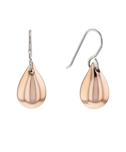 Calvin Klein Elegantní bicolor náušnice z oceli Sculptured Drops 35000075