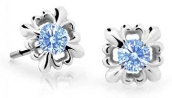 Cutie Jewellery Roztomilé dětské náušnice z bílého zlata C2212-30-X-2 světle modrá
