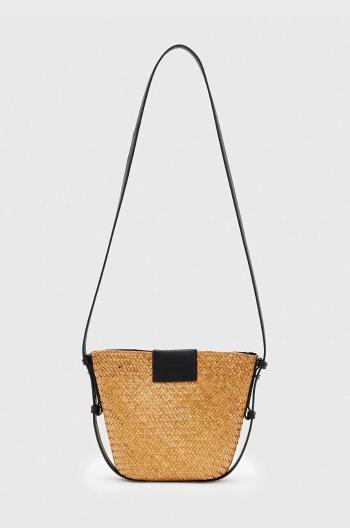 Kabelka AllSaints EBRO STRAW CROSSBODY žlutá barva, WB581Y