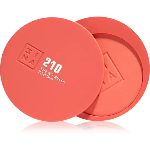3INA The No-Rules Powder multifunkční líčidlo pro oči, rty a tvář odstín 210 - Light coral, matte 8 g
