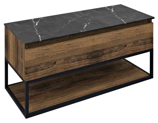 SAPHO SKARA umyvadlová skříňka 100x50x45cm, černá mat/dub collingwood CG009-1919