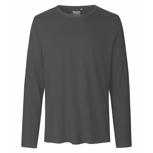 Neutral Pánské tričko s dlouhým rukávem z organické Fairtrade bavlny - Uhlová | XL