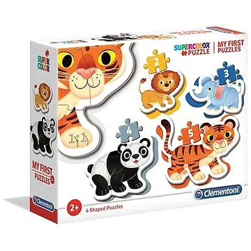 Clementoni Moje první puzzle Safari 4v1 (2,3,4,5 dílků) (8005125208104)