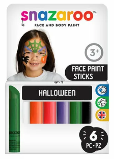 Tužky na obličej 6 barev Snazaroo – Halloween