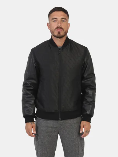 Guess pánský černý bomber M4BL3GWFIR2 XXL