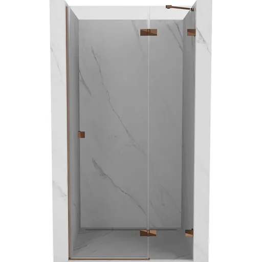 MEXEN/S Lunar sprchové dveře křídlové pravé 100, transparent, růžové zlato 834-100-000-60-00-P