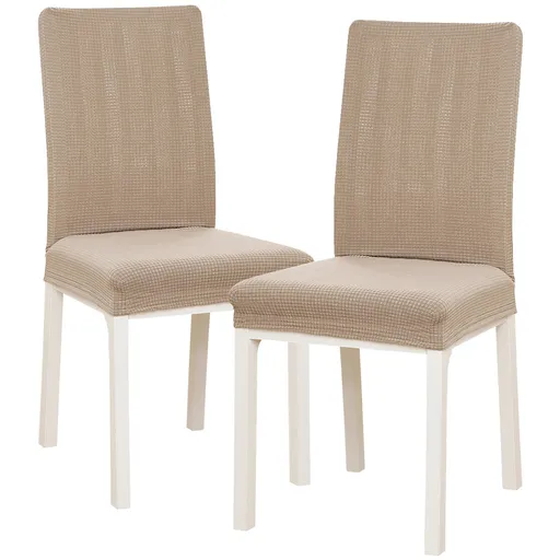 4Home Napínací potah na židli Magic clean béžová, 45 - 50 cm, sada 2 ks
