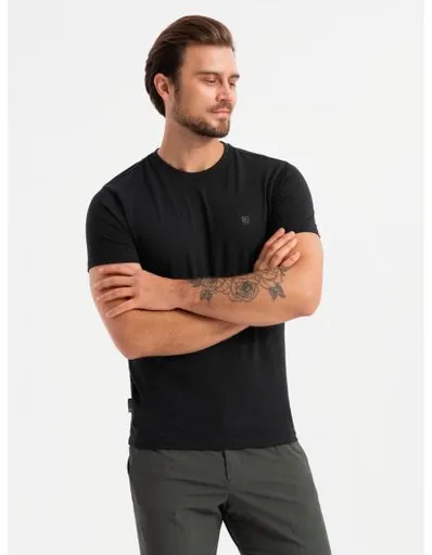 Tříbarevné pánské bavlněné tričko - bílé a tmavě modré V3