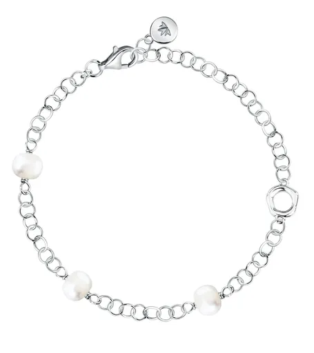 Morellato Fashion stříbrný náramek s říčními perlami Perla SXU49
