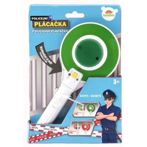 Policejní plácačka plastová 22cm se světlem
