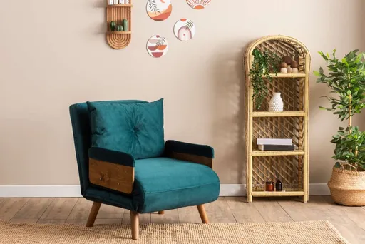 Rozkládací křeslo Cosmo Single - Petrol Green