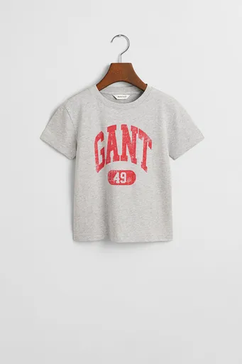 TRIČKO GANT 49 ARCH RELAXED T-SHIRT LIGHT GREY MELANGE