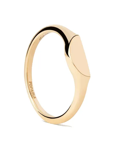 PDPAOLA Originální pozlacený prsten Half Circle Mini AN01-C48 52 mm