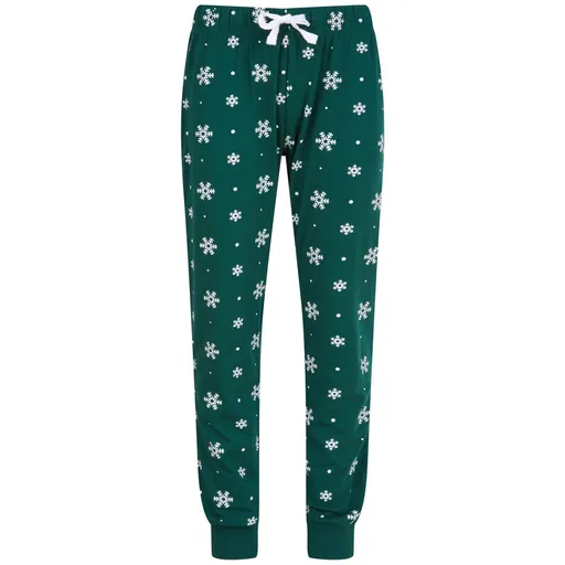 SF (Skinnifit) Dětské pyžamové kalhoty se vzorem - Tmavě zelená / bílá | 11-12 let