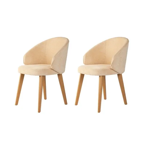 Sada jídelních židlí Bentley Beige and Dark Oak, 2 ks