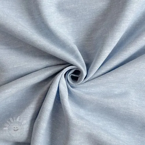 Len s bavlnou Lico light blue