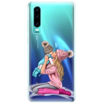 iSaprio Kissing Mom - Blond and Boy pro Huawei P30 (kmbloboy-TPU-HonP30)