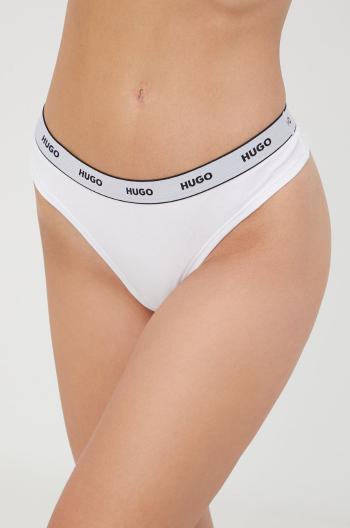 Tanga HUGO (3-pack) bílá barva, 50469681