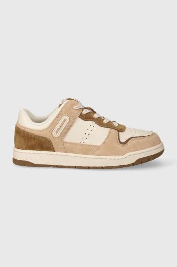 Kožené sneakers boty Coach C201 béžová barva, CR955