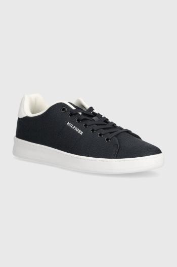 Sneakers boty Tommy Hilfiger COURT CUPSOLE PIQUE TEXTILE tmavomodrá barva, FM0FM04967