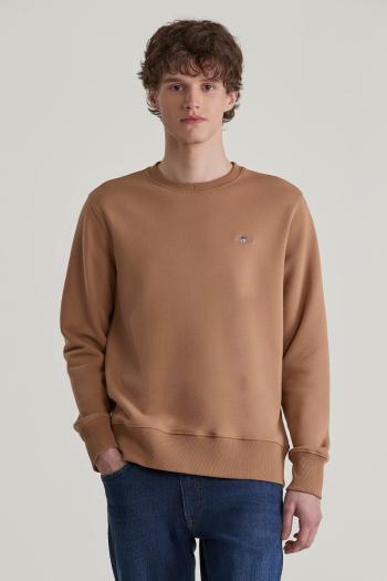 MIKINA GANT REG SHIELD C-NECK SWEAT WARM KHAKI