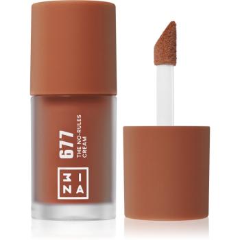 3INA The No-Rules Cream multifunkční líčidlo pro oči, rty a tvář odstín 677 - Medium, neutral brown 8 ml