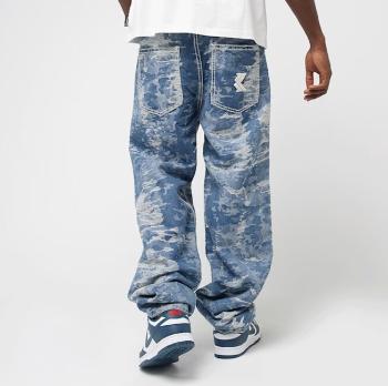 Nohavice Karl Kani Og K Distress Camo Five Pocke&t Denim medium blue - W 38