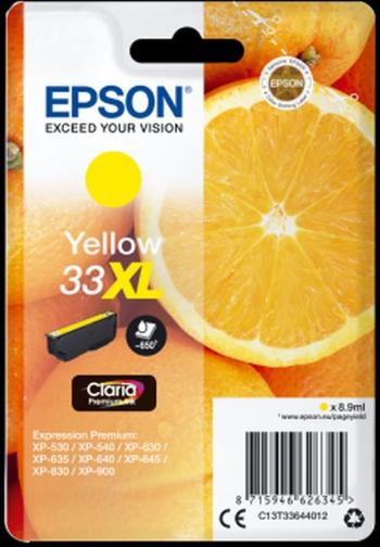 Epson T33644012, T33XL žlutá (yellow) originální cartridge