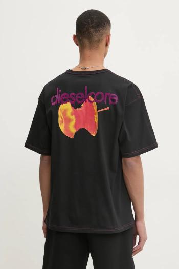 Diesel t-shirt T-BOXT-R18 T-SHIRT fekete, férfi, sima, A16689.0AKAK