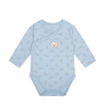 Steiff Zavinovací body s dlouhými rukávy Chambray Blue