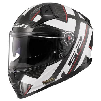 Moto přilba LS2 FF811 Vector II Carbon Strong Gl. White  XXL (63-64)