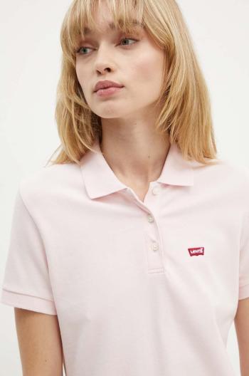 Polo tričko Levi's růžová barva