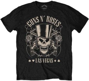 Guns N' Roses Tričko Top Hat, Skull & Pistols Las Vegas Unisex Black M