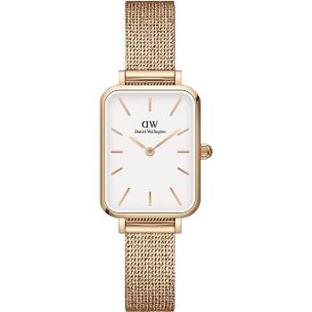 DANIEL WELLINGTON Quadro Pressed Mesh Rose gold/White (7315030022032)