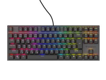 Genesis tichá herná klávesnica THOR 303/TKL/RGB/Outemu Peach/Drôtová USB/SK-SK layout/Čierna