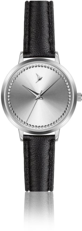 Emily Westwood Poppy Black Leather Watch EEO-B029S