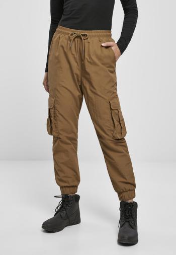 Urban Classics Ladies High Waist Crinkle Nylon Cargo Pants midground - XS