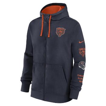 Nike Men's NFL Feece Hoodie Chicago Bears Marine/University Orange - M