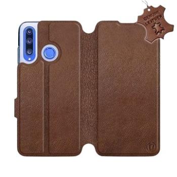 Flip pouzdro na mobil Honor 20 Lite - Hnědé - kožené -  Brown Leather (5903226899661)