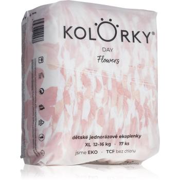 Kolorky Day Flowers jednorázové EKO pleny velikost XL 12-16 Kg 17 ks