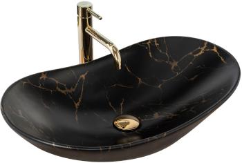 REA Umyvadlo na desku Royal 60 Black Marble Mat REA-U7478