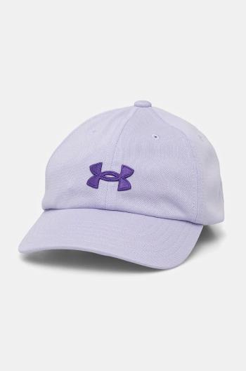 Dětská baseballová čepice Under Armour fialová barva, s aplikací