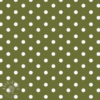 Bavlněná látka Dots green