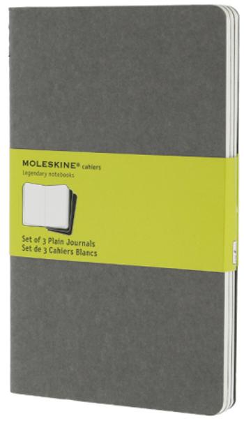 Moleskine: Sešity 3 ks čisté světle šedé L