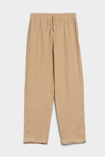 KALHOTY GANT RELAXED LINEN PANTS DRY SAND2