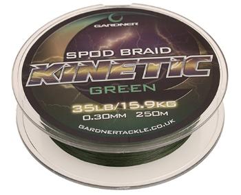 Gardner splétaná šňůra kinetic spod braid zelená 250 m průměr 0,30 mm / nosnost 15,9 kg